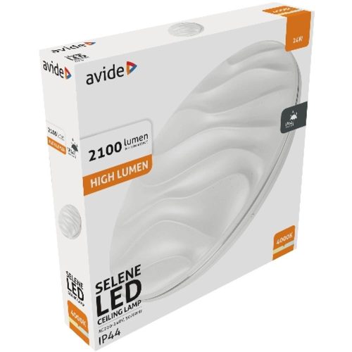 AVIDE Led Mennyezeti Lámpa Ip44 Selene 24W 380*70Mm Nw 4000K