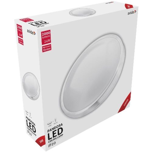 AVIDE Led Mennyezeti Lámpa Pandora (Alu) 24W 380*110Mm Ww 3000K