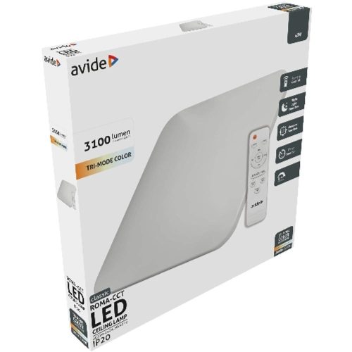 AVIDE Led Mennyezeti Lámpa Classic Roma-Cct 48W 3100Lm Távirányítóval