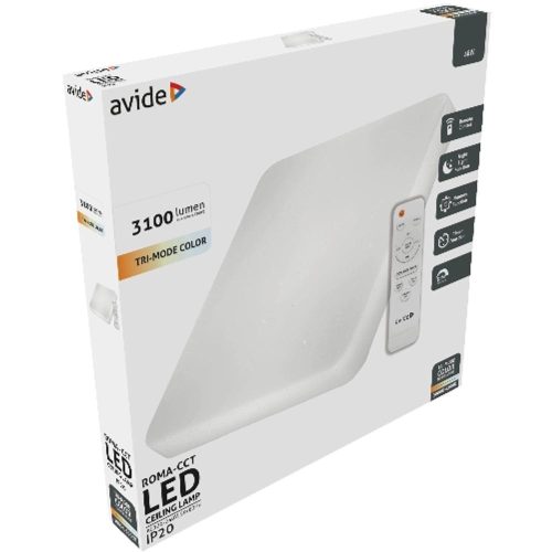 AVIDE Led Mennyezeti Lámpa Csillagos Roma-Cct Csillagos 48W 3100Lm Távirányítóval