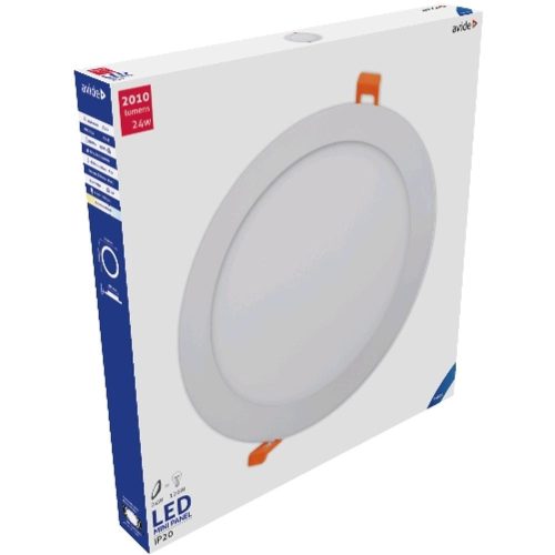 AVIDE Led Beépíthető Kerek Mennyezeti Lámpa Alu 24W Cw 6400K