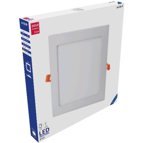 AVIDE Led Beépíthető Négyzetes Mennyezeti Lámpa Alu 24W Cw 6400K