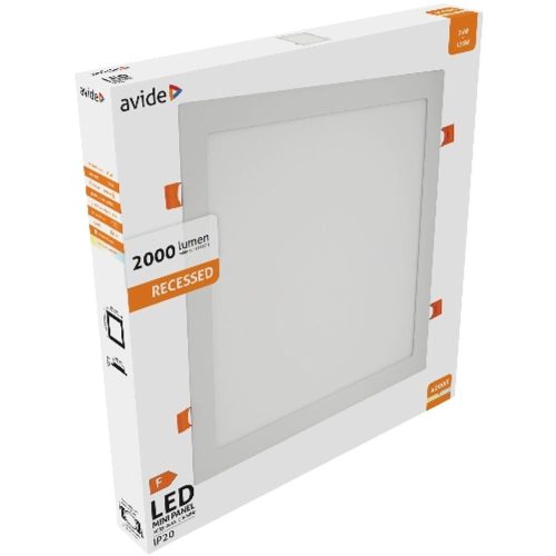 AVIDE Led Beépíthető Négyzetes Mennyezeti Lámpa Alu 24W Nw 4000K