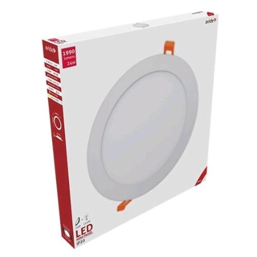AVIDE Led Beépíthető Kerek Mennyezeti Lámpa Alu 24W Ww 3000K