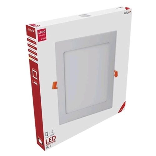 AVIDE Led Beépíthető Négyzetes Mennyezeti Lámpa Alu 24W Ww 3000K