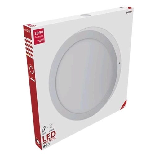 AVIDE Led Falra Szerelhető Kerek Mennyezeti Lámpa Alu 24W Ww 3000K