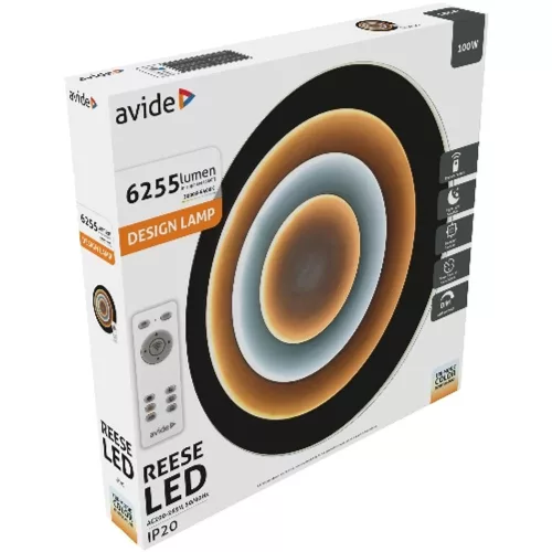 AVIDE Design Mennyezeti Lámpa Reese 100W(50+50) Rf Távirányítóval