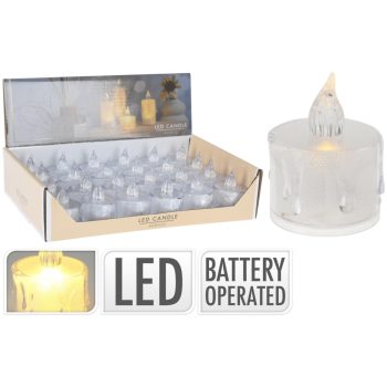   AEX000200 Műanyag Gyertya Fény meleg fehér 36x36x50mm 24db/kínáló