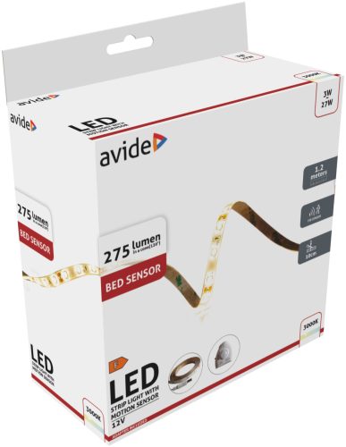 Avide LED Szalag Ágy Szenzor 12V 1.2m 3W 3000K Single