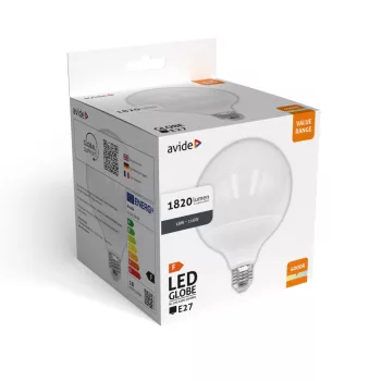  Avide Value LED G120 SMD gömb Opal E27 18W természetes fehér 4000K