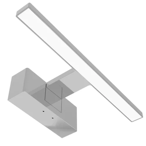 Avide LED Tükörvilágító Lámpa Szerelődobozzal Szögletes Króm Műanyag 300mm természetes fehér 4000K 5W IP44
