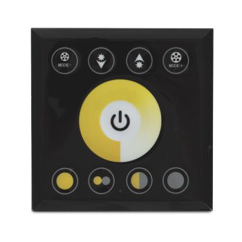   Avide 2 zónás érintőpaneles vezérlő, CCT LED szalaghoz, 2.4G, 5V-24V Fekete