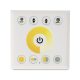 Avide 2 zónás érintőpaneles vezérlő, CCT LED szalaghoz, 2.4G, 5V-24V fehér