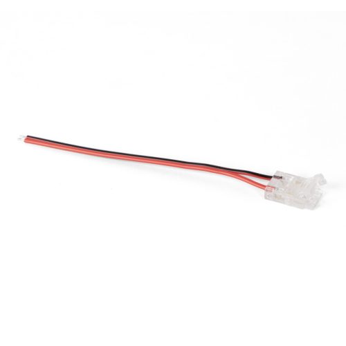 Avide C-LED Szalag 12-24V csatlakozó, forr.mentes, fehér-2eres, 10mm/100mm (10 db-os csom.)