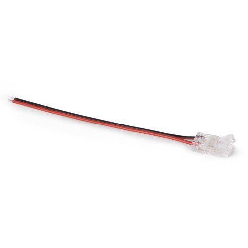 Avide C-LED Szalag 12-24V csatlakozó, forr.mentes, fehér-2eres, 8mm (10 db-os csom.)