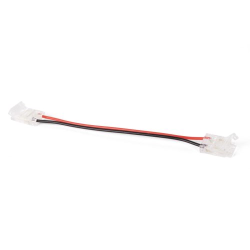 Avide C-LED Szalag 12-24V csatlakozó, forr.mentes, fehér-2eres, 10mm/100mm (10 db-os csom.)
