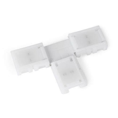 Avide LED Szalag 12-24V T elosztó elem, forr.mentes, fehér-2eres, 8mm (10 db-os csom.)