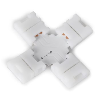   Avide LED Szalag 12-24V X elosztó elem, forr.mentes, CCT-3 eres, 10mm (10 db-os csom.)