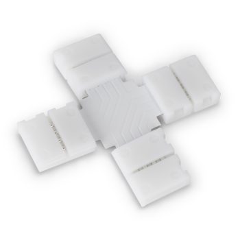   Avide LED Szalag 12-24V X elosztó elem, forr.mentes, RGB-4 eres, 10mm (10 db-os csom.)