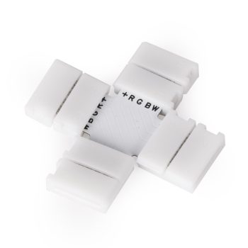   Avide LED Szalag 12-24V X elosztó elem, forr.mentes, RGB+W-5 eres, 12mm (10 db-os csom.)