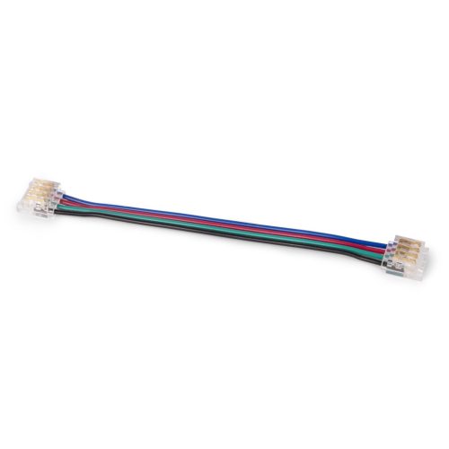 Avide LED Szalag 12-24V toldó, forr.mentes, RGB-4 eres, 10mm/100mm (10 db-os csom.)