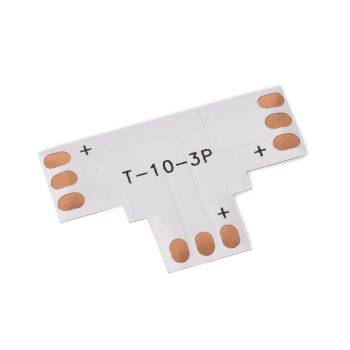   Avide LED Szalag 12-24V T elosztó elem, forr.mentes, CCT-3 eres, 10mm (10 db-os csom.)