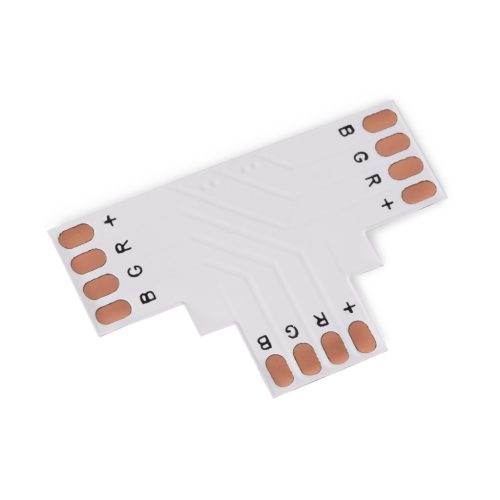 Avide LED Szalag 12-24V T elosztó elem, forr.mentes, RGB-4 eres, 10mm (10 db-os csom.)