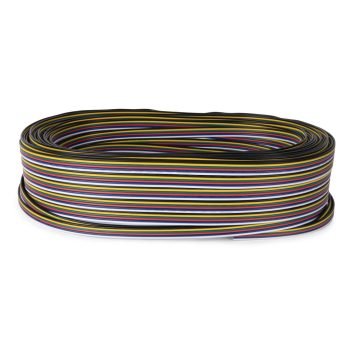   Avide LED szalag kiegészítő - 6 eres kábel, 50m hosszú, alkalmas CLED és SMD szalaghoz, 12V-24V - RGB+CCT