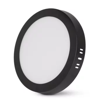   Avide LED Falra Szerelhető Kerek Mennyezeti Lámpa ALU 18W CCT IP44/IP20 Fekete