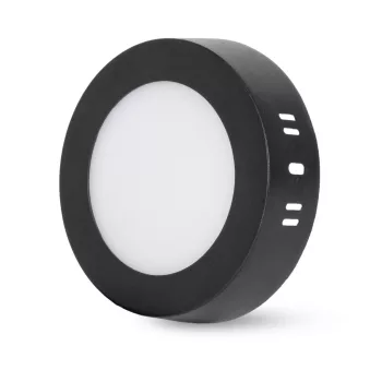   Avide LED Falra Szerelhető Kerek Mennyezeti Lámpa ALU 6W CCT IP44/IP20 Fekete