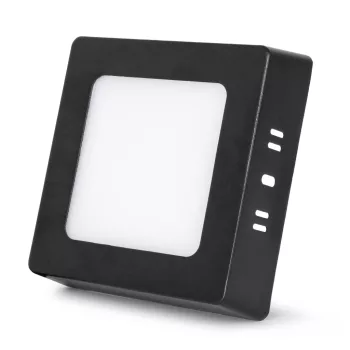   Avide LED Falra Szerelhető Négyzetes Mennyezeti Lámpa ALU 6W CCT IP44/IP20 Fekete