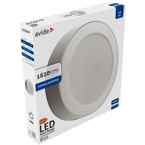 AVIDE Led Falra Szerelhető Kerek Mennyezeti Lámpa Műanyag 18W Cw 6400K