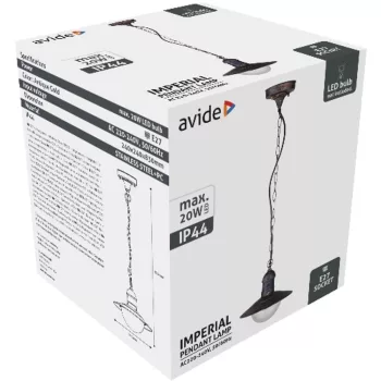   AVIDE Kültéri Függeszték Lámpa Imperial 1Xe27 Ip44 Antik Arany