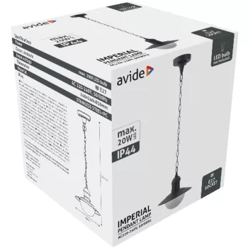   AVIDE Kültéri Függeszték Lámpa Imperial 1Xe27 Ip44 Antracit