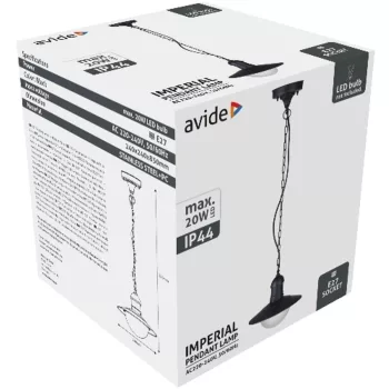   AVIDE Kültéri Függeszték Lámpa Imperial 1Xe27 Ip44 Fekete