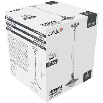   AVIDE Kültéri Függeszték Lámpa Imperial 1Xe27 Ip44 Rozsdamentes Acél