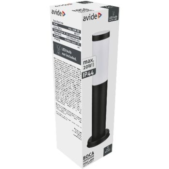 AVIDE Kültéri Álló Lámpa Boca 1Xe27 450Mm Ip44 Fekete