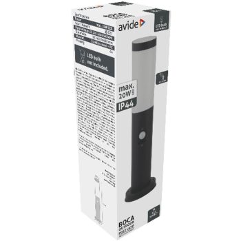   AVIDE Kültéri Álló Lámpa Boca 1Xe27 Pir 450Mm Ip44 Antracit