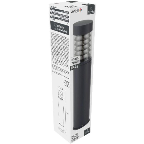 AVIDE Kültéri Álló Lámpa Delmar 1Xe27 500Mm Ip44 Antracit