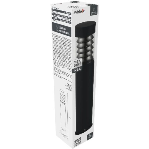 AVIDE Kültéri Álló Lámpa Delmar 1Xe27 500Mm Ip44 Fekete
