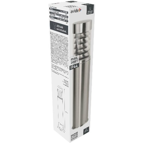 AVIDE Kültéri Álló Lámpa Delmar 1Xe27 500Mm Ip44 Szatén Nikkel