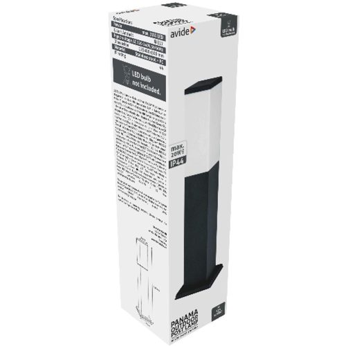 AVIDE Kültéri Álló Lámpa Panama 1Xe27 500Mm Ip44 Antracit