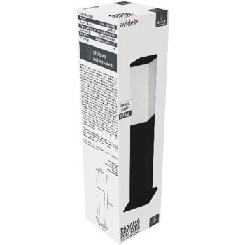 AVIDE Kültéri Álló Lámpa Panama 1Xe27 500Mm Ip44 Fekete