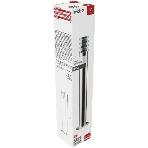 AVIDE Kültéri Álló Lámpa Sunset Led 1.5W Ww 500Mm Ip44 Szatén Nikkel