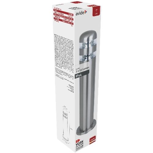 AVIDE Kültéri Álló Lámpa York Led 2W Ww 500Mm Ip44 Szatén Nikkel