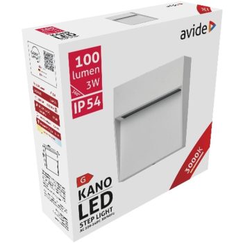 AVIDE Kültéri Lépcső Lámpa Kano Led 3W Ww Ip54 105Mm