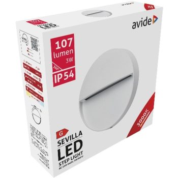 AVIDE Kültéri Lépcső Lámpa Sevilla Led 3W Ww Ip54 110Mm