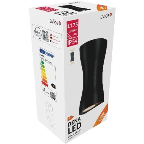 AVIDE Kültéri Fali Lámpa Dena Led 12W Nw Ip54