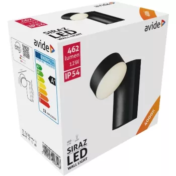 AVIDE Kültéri Fali Lámpa Siraz Led 12W Nw Ip54