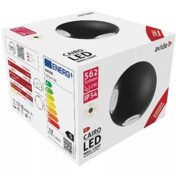 AVIDE Kültéri Fali Lámpa Cairo 4 Irányú Led 12W Ww Ip54